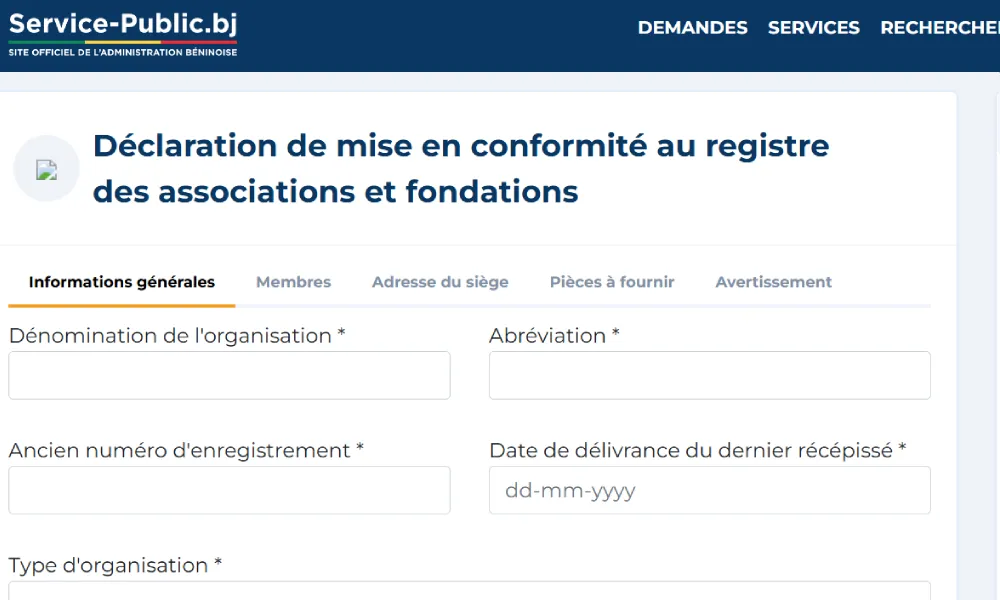 Bénin: un délai supplémentaire de 3 mois accordé aux associations et fondations pour se mettre en conformité